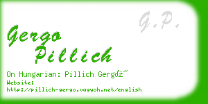 gergo pillich business card